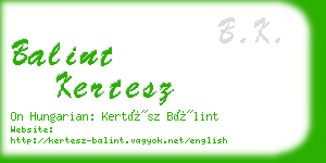 balint kertesz business card